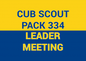 Cub Scout Leader Meeting @ TBD